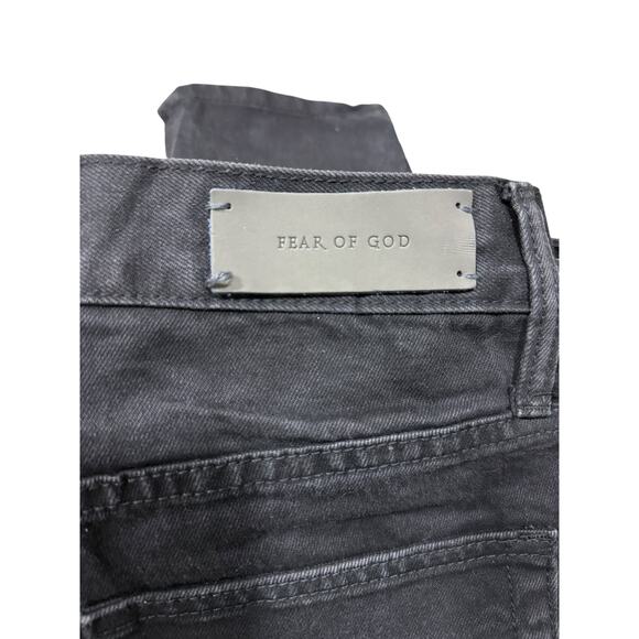 Fear Of God Fourth Collection 2015-2016 Ankle Zip Black Jeans Ripped 29 - Picture 5 of 16